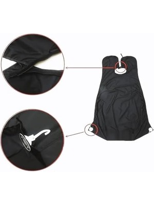 Mena Rise Tıraş Örtüsü, Sakal Kesme Önlüğü – Vantuzlu, Kolay Temizlenen, Pratik Tıraş Pelerini – Sakal ve Saç Kırpıntılarını Toplar – 61X80 Cm, Hafif ve Katlanabilir (Siyah)