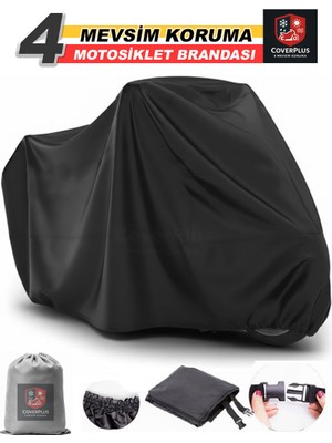 Encover Arora Ar 50-11 Ares Branda Motosiket Brandası  (Siyah Renk) Motor Örtüsü Çadır Su Geçirmez Motosiklet Kılıfı Motor Brandası