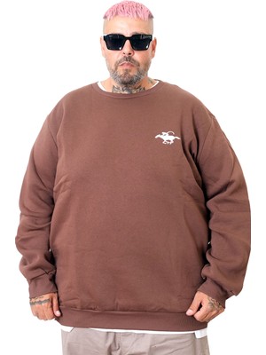 Mode Xl Büyük Beden Erkek Sweat Bisiklet Horse U25812