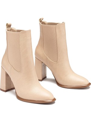 Dedos Kadın Kaymaz Taban Elastik Yan Bantlı Yüksek Topuklu Günlük Bot 1510