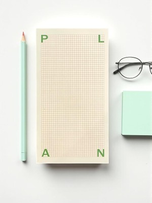 Misda Store Tanıtım Masaüstü Planlayıcı | Kopar-At Kareli Not Kağıdı Not Defteri | 150 Yaprak, 90 gr Ivory Kağıt | Uzun Form Planlayıcı – 226X118 mm (Plan)