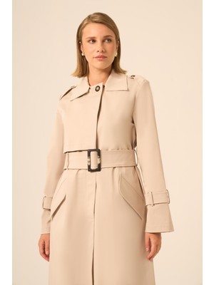 Ftz Women Kadın Trenç Kaban  Beige 31211
