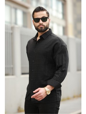 Baselco Oversize Keten Karışımlı Basic Salaş Gömlek