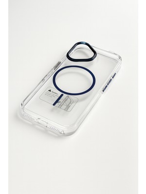 iPhone 17 Magsafe Destekli Krom Çerçeveli Şeffaf Sert Koruma Kılıf - Loop