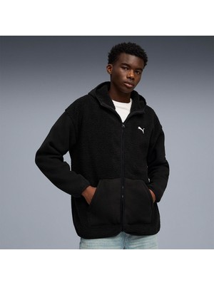Puma Ess Elevated Full-Zip Hoodie Erkek Siyah Sweatshirt 68826001