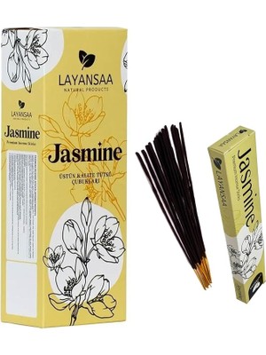 Yasemin (Jasmine) Kokusu Özel Aroma Kokusu Agarbatti Arınma 20 Adet 1 Paket Çubuk Tütsü