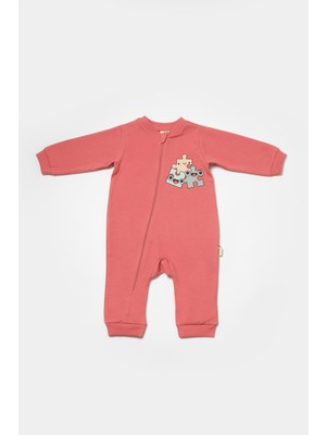 Babycosy Kız Bebek Ayaksız Fermuarlı Tulum  3-24 Ay G.kurusu