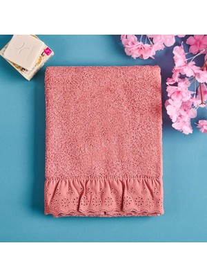 Matmel Soft Fırfırlı Yüz Havlusu - Gülkurusu - 50X90 cm