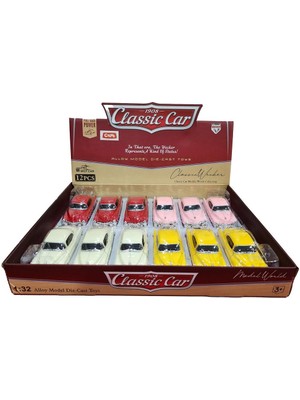 Ctoy Oyuncak çek Bırak Klasik Otomobil1:32 12LI CTOY-615-3B