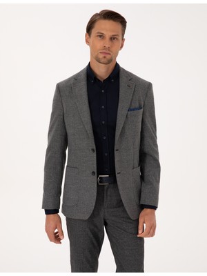 Pierre Cardin Erkek Füme Slim Fit Balıksırtı Ceket 50317640-VR058