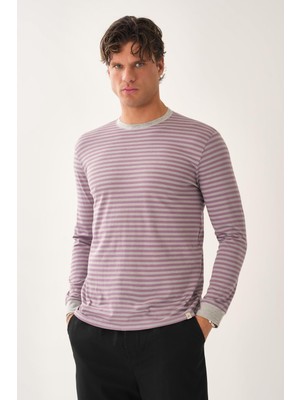 Çizgili Uzun Kollu T-Shirt