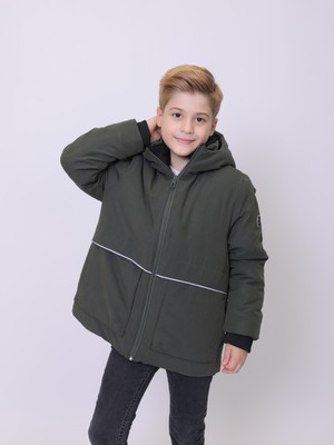 Pique WATKINSBOY ÇOCUK MONT Kapüşonlu Reflektör Detaylı Erkek Çocuk Mont