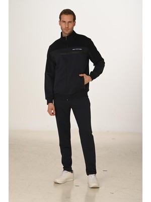 Marco Ferry Büyük Beden Pamuklu Erkek Eşofman Takımı Lacivert 5279B-L