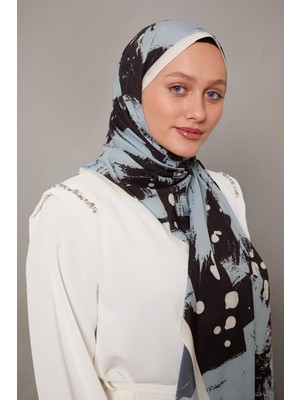 Levidor Krem Fırça Izi Desenli Elegance Şal