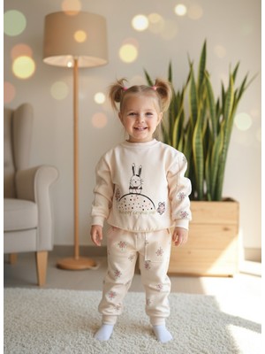 Şimo Butik Kız Çocuk Alt Üst Takım Uzun Kollu Eşofman Rahat Şık Modern Tasarım