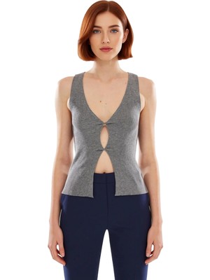 Ersefa Kadın V Yaka Büzgülü Ince Triko Bluz Günlük Şıklık ve Rahatlık Kaliteli Şık Rahat Modern Zarif