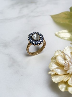 Fayra Accessories Kristal Oval Taşlı Yüzük