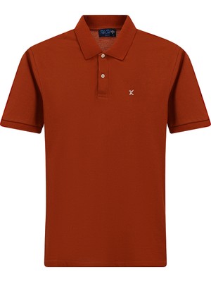 Kiğılı Polo Yaka Slim Fit Nakışlı %100 Pamuk Tişört