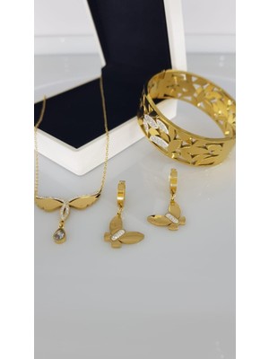 Sones Aksesuar Carna Gold Çelik Takı Seti