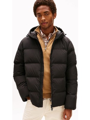 Tommy Hilfiger Erkek Regular Fit Kapüşonlu Dolgulu Şişme Mont - Siyah
