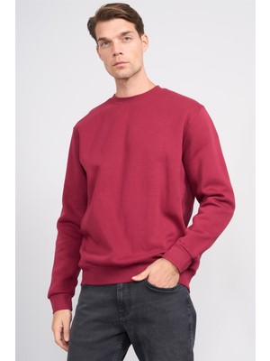 JSCO Mareteks 9505 Js Bordo Erkek 0 Yaka 3 Iplık Sweatshırt