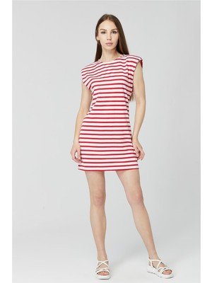 Home Store Çizgili Penye Elbise
