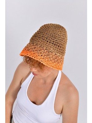 Kehribar Tonlu Renk Geçişli Şapka