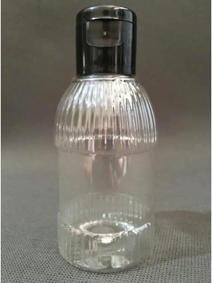 Mena Rise 50 Adet 30 ml Boş Plastik Şişe OM23 Siyah Kapak