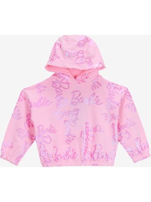 Barbie Baskılı Kız Çocuk Pembe Sweatshırt BRB5WG-SWT6601