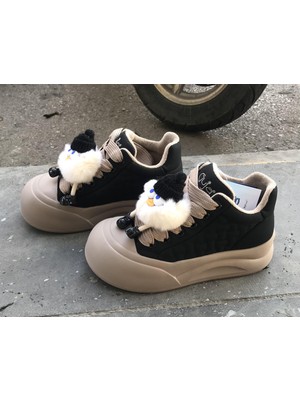 Guja 25K426-1 Kadın Portatif Emojili Ultra Hafif Yumuşak Deri Esnek Kaymaz Tabanlı Casual Ayakkabı