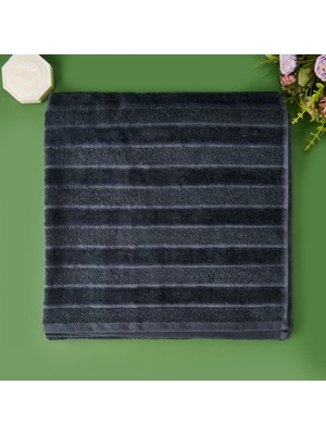 Matmel Soft Kadife Banyo Havlusu - Antrasit - 70X140 cm