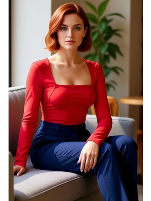 FRM Kadın Moda Şık Üst Giyim Regular Kare Yaka Slim Kalıp Örme Büzgü Drape Detaylı Vücuda Oturan Bluz