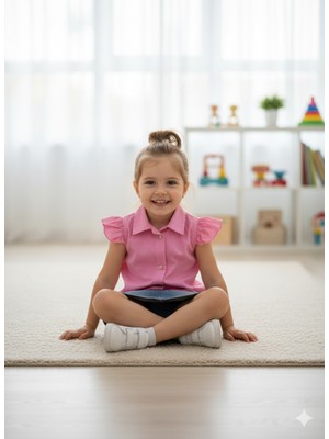 Şimo Butik Kız Çocuk Gömlek Paraşüt Holiday