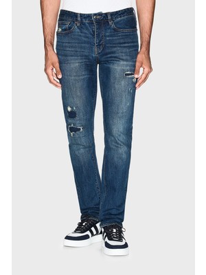 Armani Exchange Pamuklu Slim Fit Normal Bel Dar Paça Jeans Erkek Kot Pantolon XM000070 AF17092 MB001