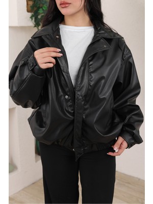 Baselco Oversize Vintage Bomber Deri Ceket Erkek Suni Deri Slim Fit Rahat ve Şık Tasarım