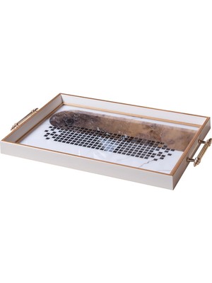 Storish Dekoratif Kulplu Tepsi St-6012