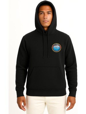 Bahriyeli Collection Kapüşonlu Tcg Derya A1590 Cep Tasarımlı Unisex Sweatshirt