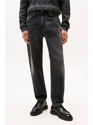 Tommy Hilfiger Erkek Harlem Daralan Paça Eskitme Görünümlü Jean Pantolon - Gri