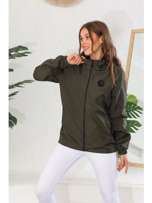 D1fference İçi Astarlı Su ve Rüzgar Geçirmez Cepli Kadın Yağmurluk
