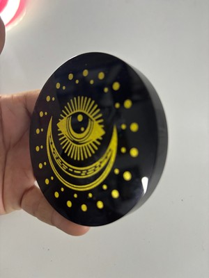 Gemsartdeco Obsidyen Ayna Mistik Göz Sembolü