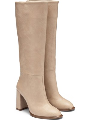 Dedos Kadın Diz Altı Kalın Topuklu Kaymaz Taban Günlük Golf Çizme 1500