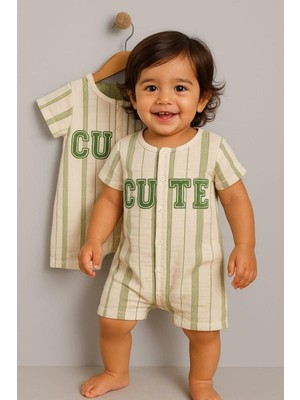 Dinamik çocuk Nakışlı Kendinden Desenli Kumaş Erkek Bebek Tulum Önden Çıt Çıtlı 0-3/3-6/6-9/9-12 Aylık