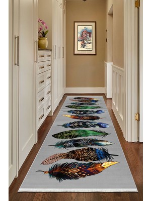 Bazaar Forum Pamuk Taban Dijital Baskı Kaymaz Tüy Dökmeyen Makinada Yıkanabilir Salon Halısı Mutfak Halısı