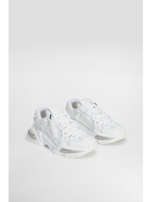 Erkek Çok Malzemeli Chunky Sneakers - Beyaz