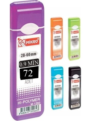 Artlantis Kalem Ucu 72 Li 0.9 mm 2b 1 Adet Çoklu Versatil Kalem Uç Mekanik Uçlu Otomatik Kurşun Mikro Kalem Ucu 60 mm Yumuşak