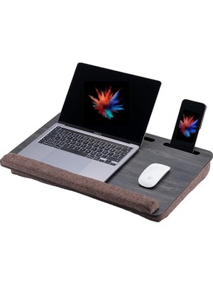 Wood - LS021 Minderli 15,6" ve 17,3" Laptop Sehpası