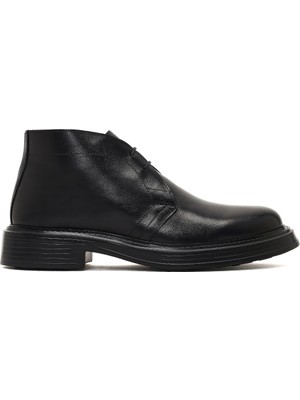 Derimod Erkek Siyah Bağcıklı Deri Casual Bot 25WFD611118