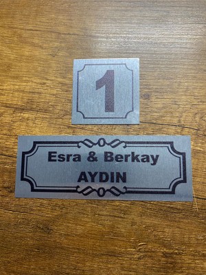 Outdoor One Kapı İsimliği Klasik Ev Dış Kapı İsimliği Çelik Kapı İsimliği Gümüş0008