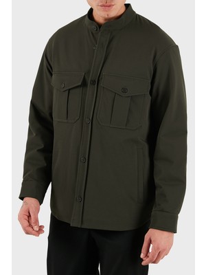 Emporio Armani Göğüs Cep Detaylı Comfort Fit Dik Yaka Düğmeli Ceket Erkek Ceket EM003695 AF18502 U8120