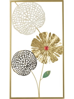 Matmel Deco Gardenya Metal Tablo - Renkli - 45X25 cm